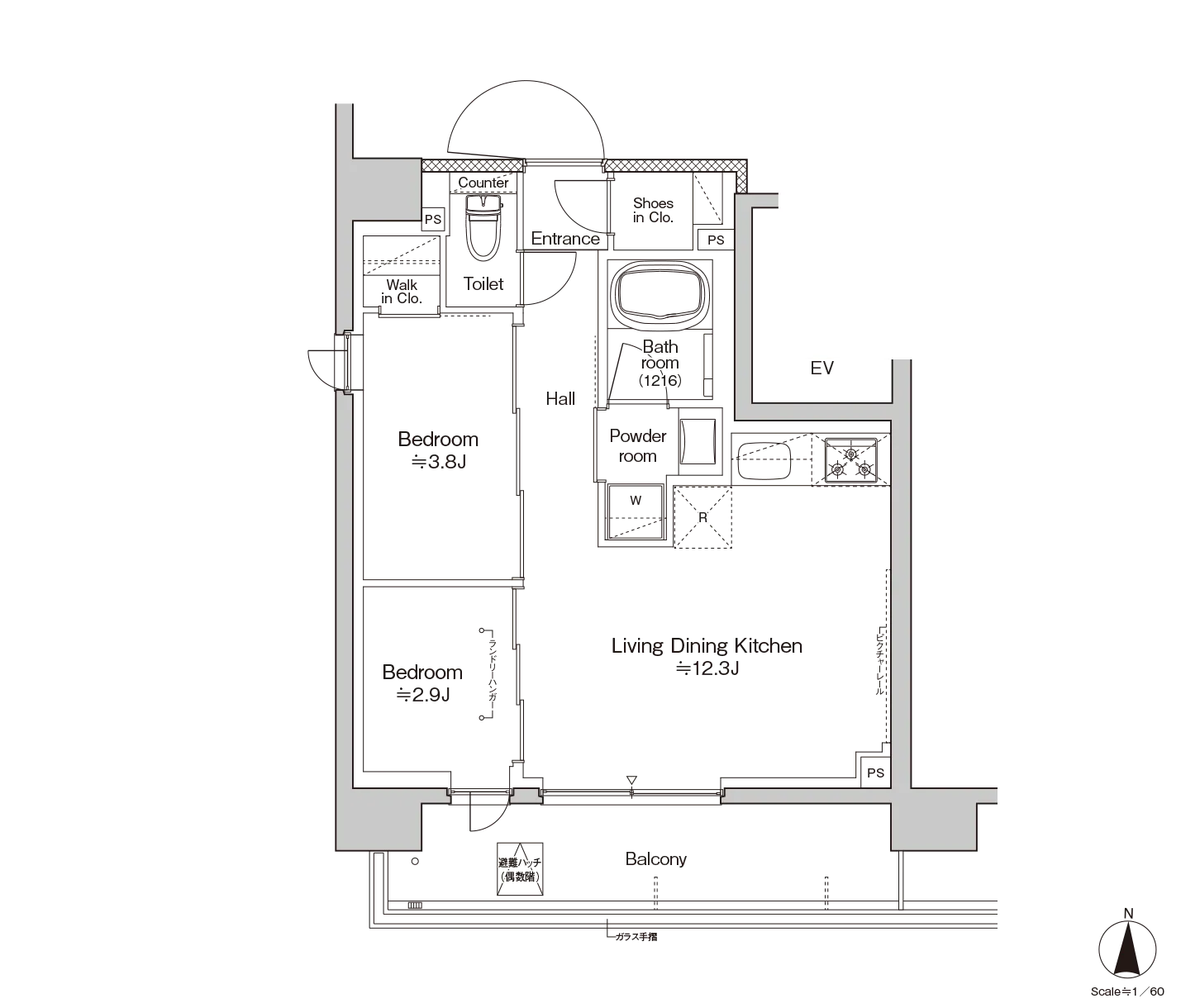Aタイプの間取り図