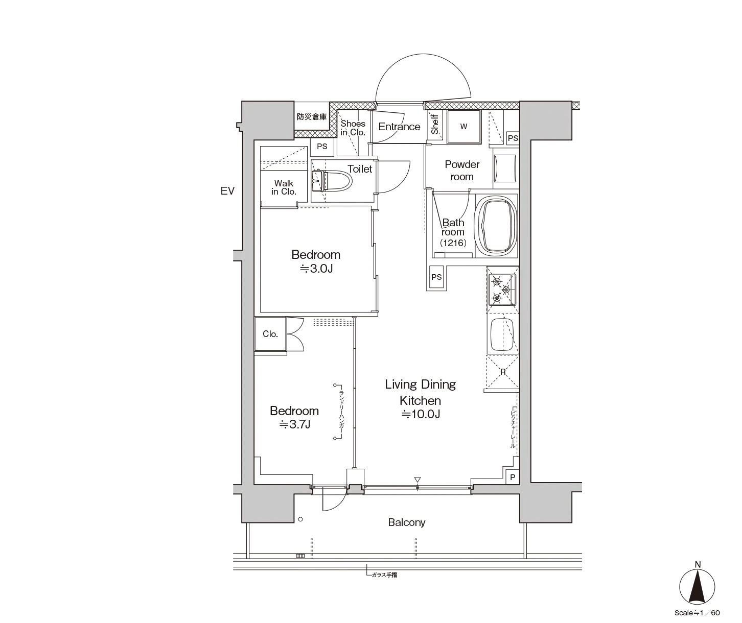 Bタイプの間取り図