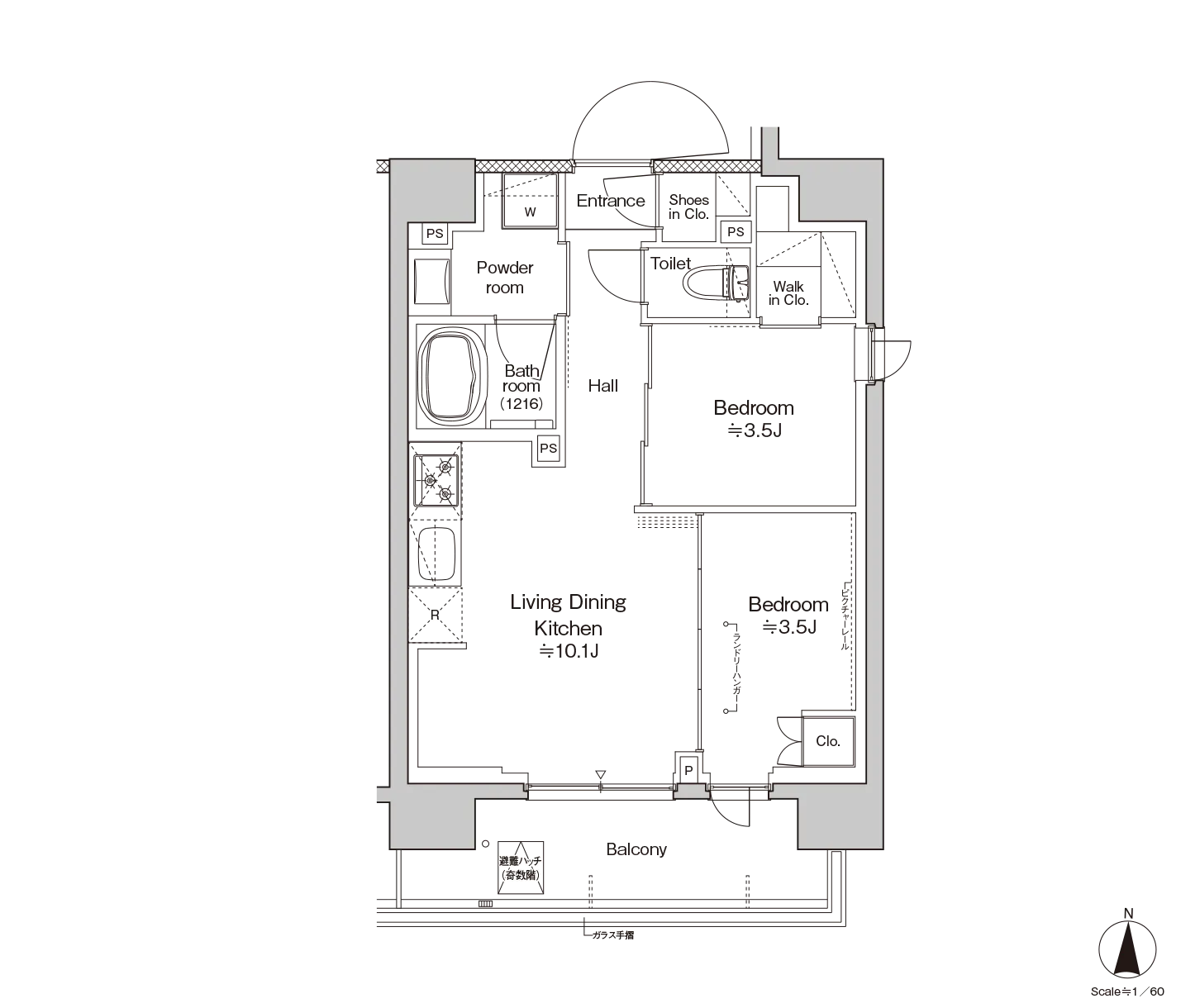 Cタイプの間取り図
