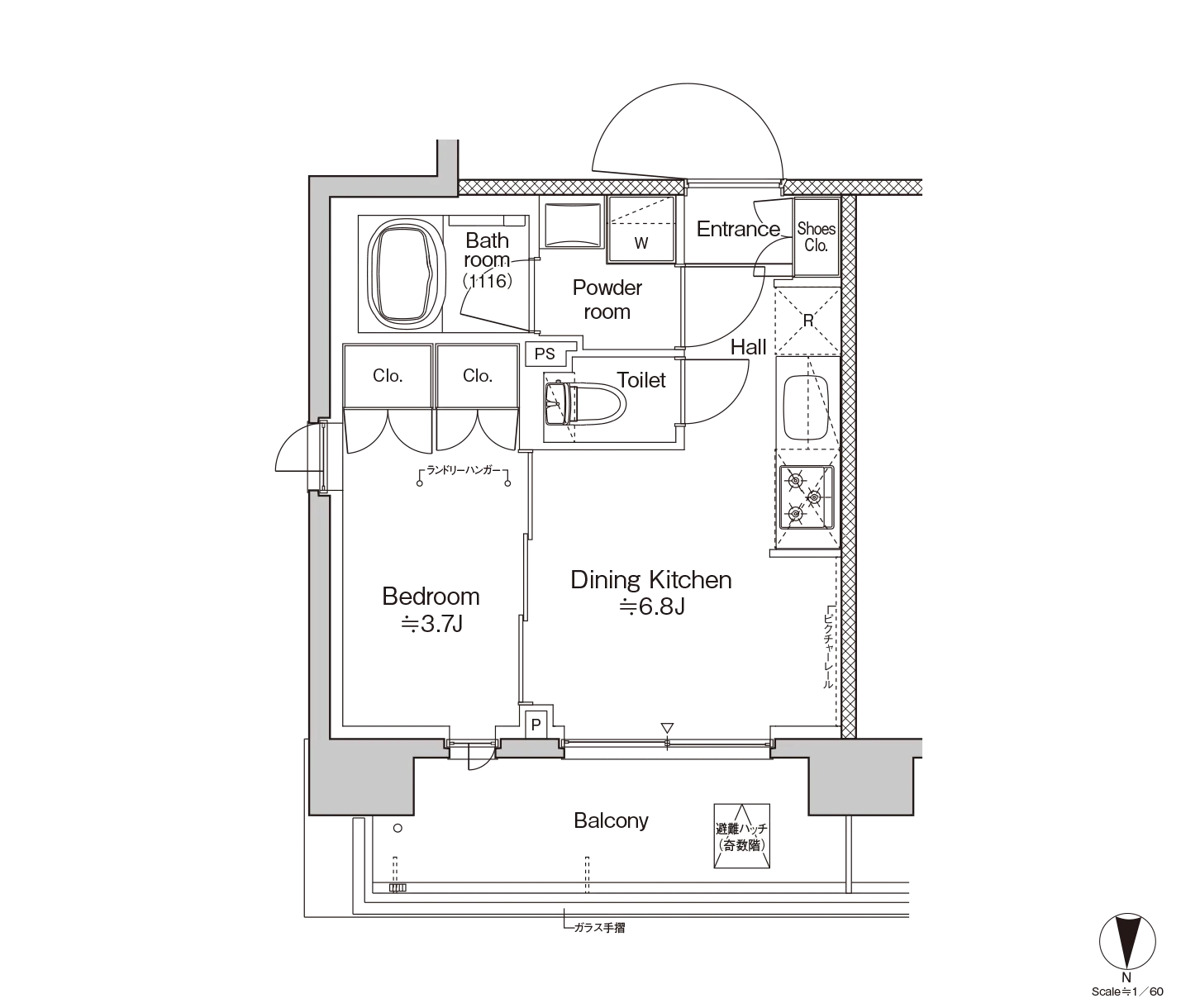 Dタイプの間取り図