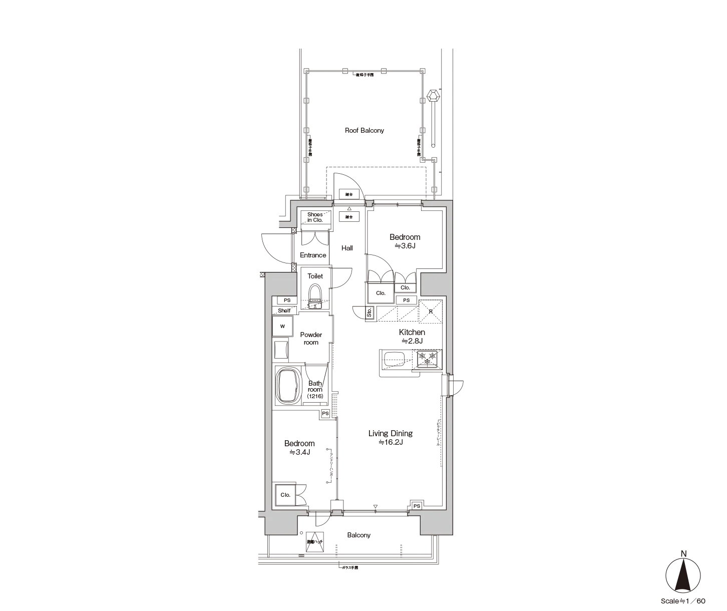 Gタイプの間取り図
